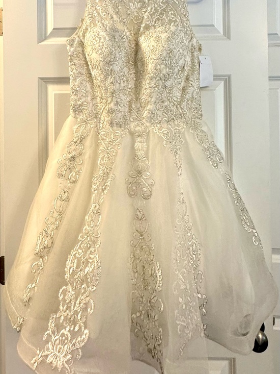 Jovani Dresses & Skirts - Jovani Ivory Beaded Tulle Formal Dress